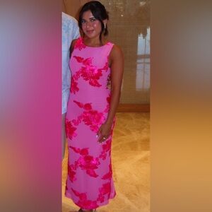 Princess Polly Vibrant Pink Floral Midi Dress
